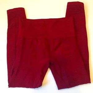 Stella Elyse Yoga compression leggings, L/XL in burgundy.